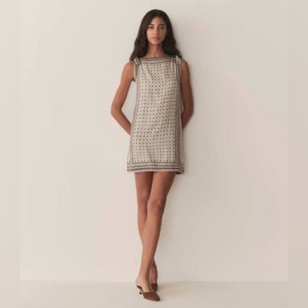 Doen Malia Dress in Cream Montmartre Foulard